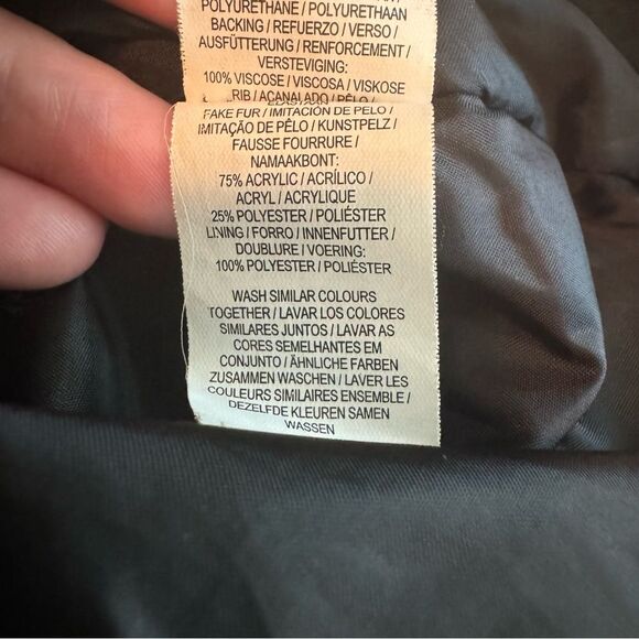 ATMOSPHERE Jacket SIZE 8 FAUX FUR HOOD PADDED LIGHT PARKA - Picture 6 of 11